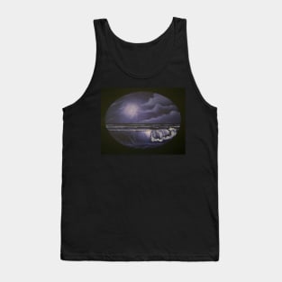 Violet Seascape Oval Tank Top